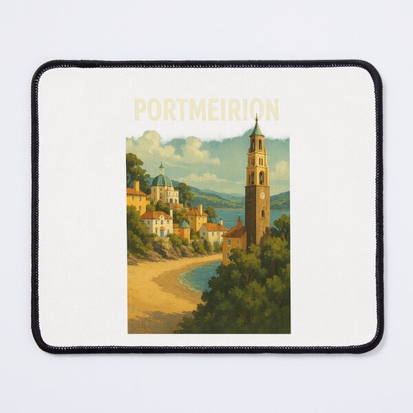 Item preview, Clock Tower and Beach at Portmeirion Village designed and sold by Places On Earth.