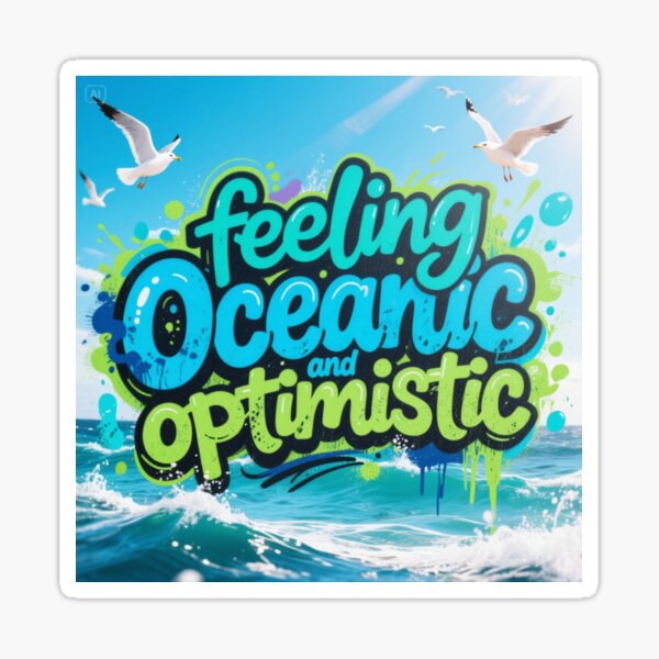 Item preview, Feeling Oceanic and Optimistic – Tropical Vibes Graffiti designed and sold by ROSYSIB.