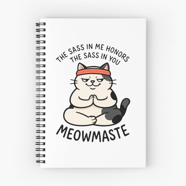 Item preview, Meowmaste Cat – Funny Yoga Cat with Sass Quote designed and sold by FriskySloths.
