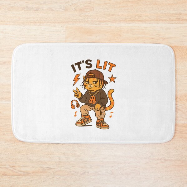 Item preview, It’s Lit Cat – Cool Rapper Cat Streetwear Design designed and sold by FriskySloths.