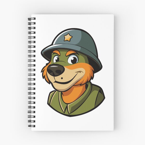 Item preview, Cartoon Soldier Dog in Military Helmet. designed and sold by GregorySmithRed.