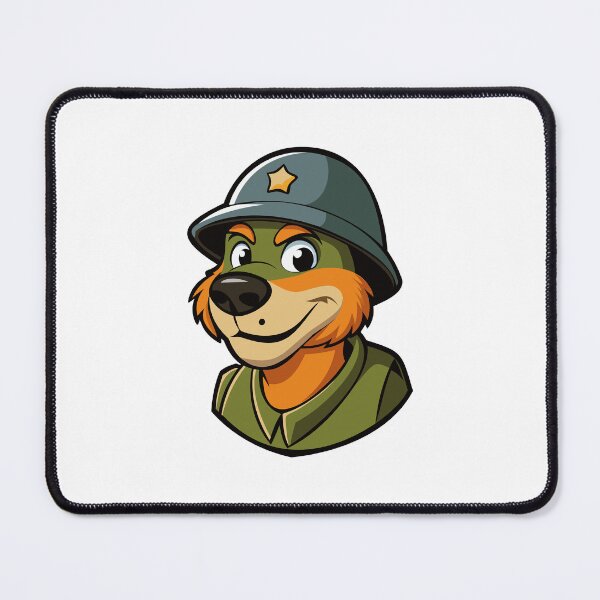 Item preview, Cartoon Soldier Dog in Military Helmet. designed and sold by GregorySmithRed.