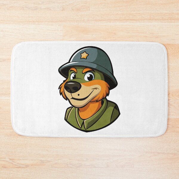 Item preview, Cartoon Soldier Dog in Military Helmet. designed and sold by GregorySmithRed.