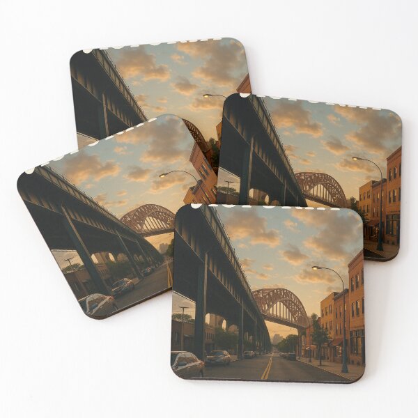 Item preview, Astoria Queens at Sunset with Hell Gate Bridge designed and sold by Places On Earth.