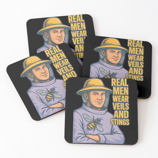 Item preview, Real Men Wear Veils And Stings Beekeeper Bees designed and sold by LuminOrb.
