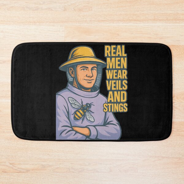 Item preview, Real Men Wear Veils And Stings Beekeeper Bees designed and sold by LuminOrb.