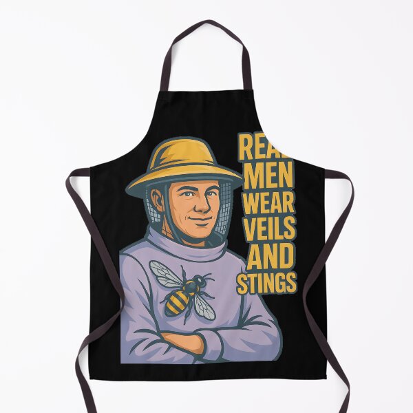 Item preview, Real Men Wear Veils And Stings Beekeeper Bees designed and sold by LuminOrb.