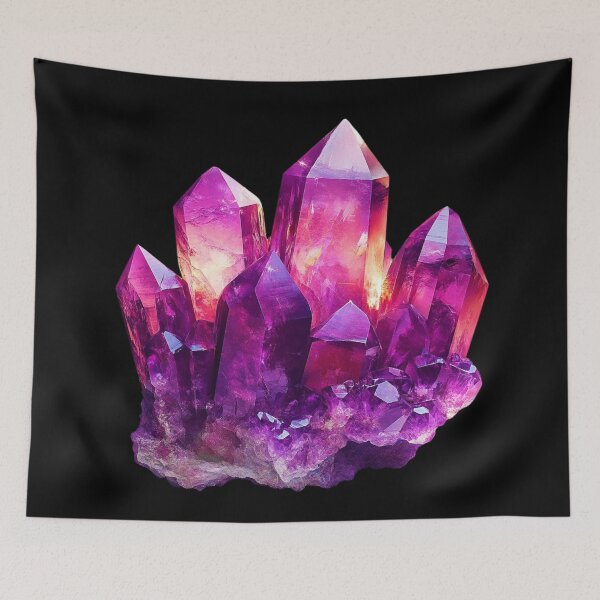 Item preview, Large Amethyst Crystal – Deep Purple Quartz Energy designed and sold by Myra365Art.