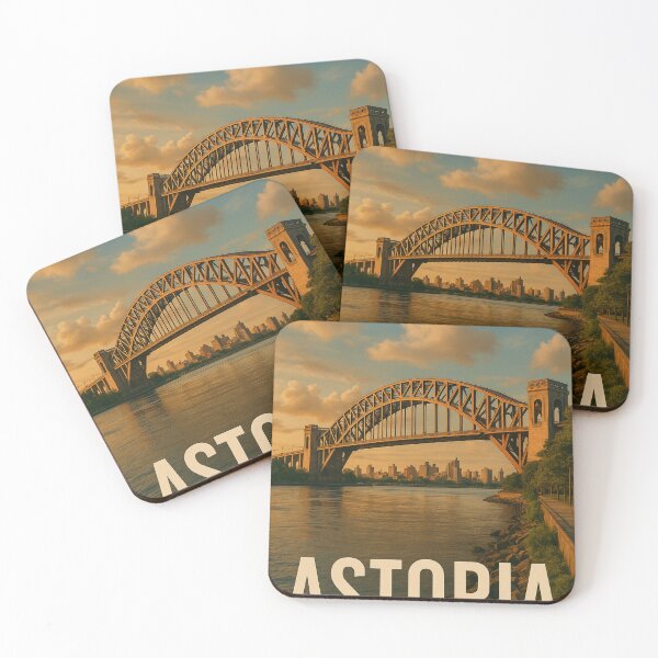 Item preview, Welcome to Astoria with Hell Gate Bridge and Manhattan Skyline designed and sold by Places On Earth.