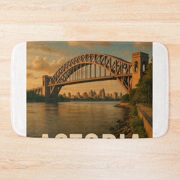 Item preview, Welcome to Astoria with Hell Gate Bridge and Manhattan Skyline designed and sold by Places On Earth.