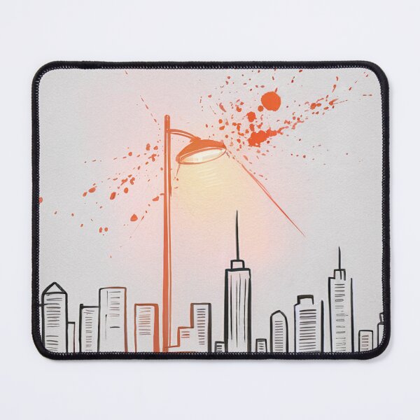 Item preview, Urban Sketch Streetlight Glow designed and sold by ShadowAndSlate.