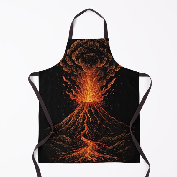 Item preview, Erupting Volcano – Explosive Lava Mountain Illustration in Fiery Tones designed and sold by HAFIZ-DP.