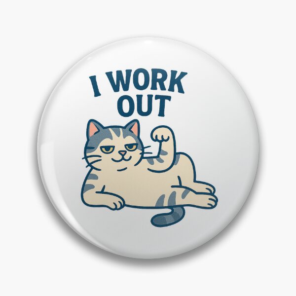 Item preview, I Work Out Cat – Lazy Fitness Meme Cat Design designed and sold by FriskySloths.