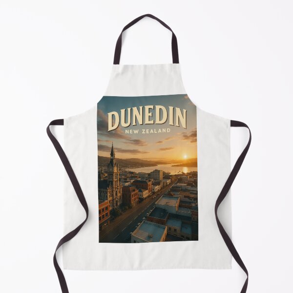 Item preview, Dunedin New Zealand Aerial View at Sunset designed and sold by Places On Earth.