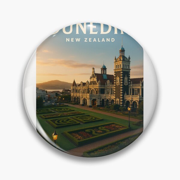 Item preview,  Dunedin Railway Station and Garden in Evening Light designed and sold by Places On Earth.