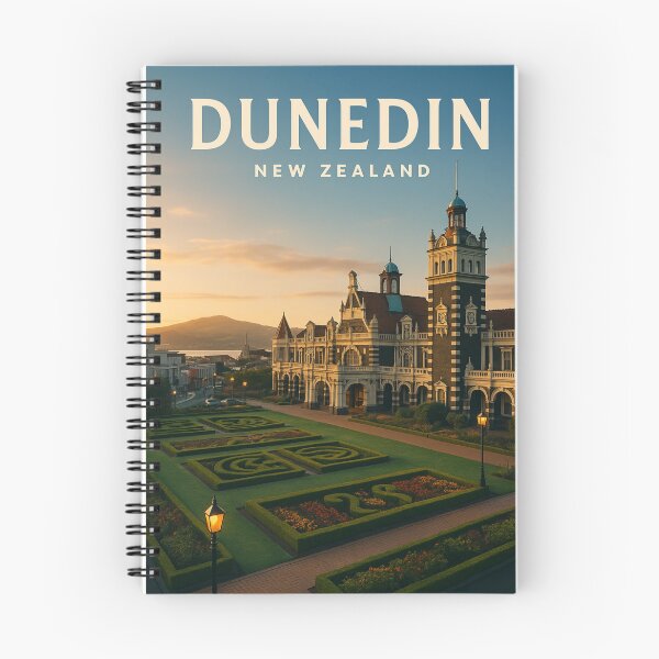 Item preview,  Dunedin Railway Station and Garden in Evening Light designed and sold by Places On Earth.