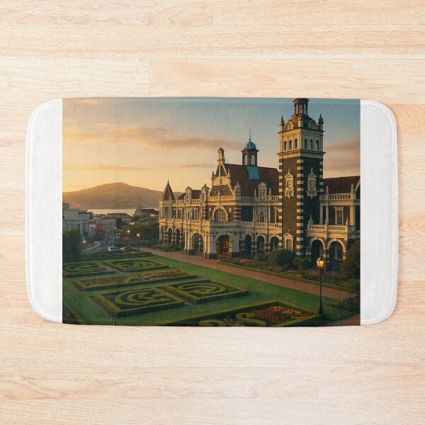 Item preview,  Dunedin Railway Station and Garden in Evening Light designed and sold by Places On Earth.