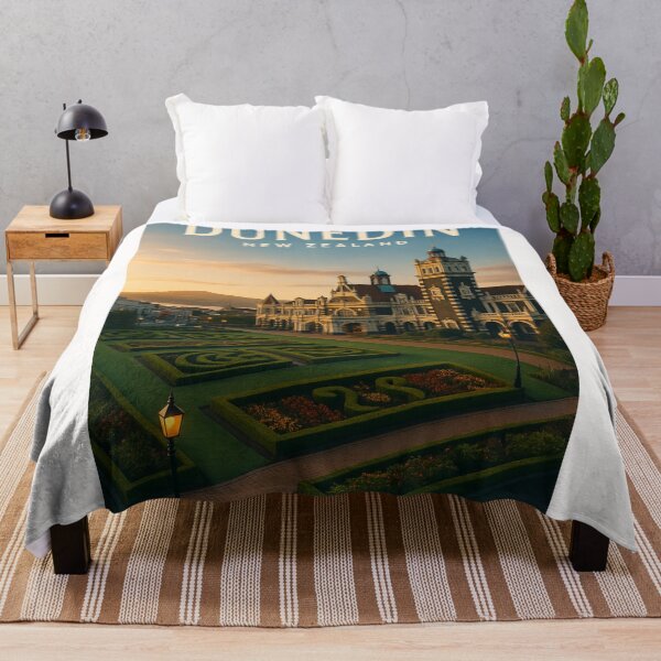 Item preview,  Dunedin Railway Station and Garden in Evening Light designed and sold by Places On Earth.