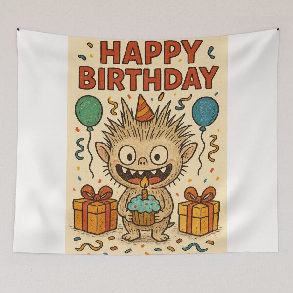 Item preview, Labubu Birthday Bash with Gifts and Cupcake designed and sold by Places On Earth.