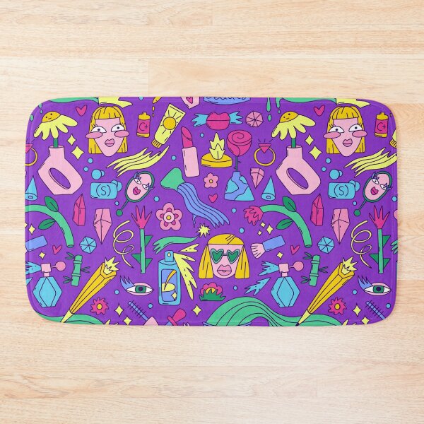 Item preview, Blonde Women Faces, Beauty Products Artistic and surreal, this vibrant design features whimsical beauty and self-care elements like cosmetic designed and sold by Argunika.
