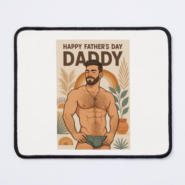 Item preview, Retro Father’s Day Vibes with Bearded Daddy and Rainbows designed and sold by Places On Earth.