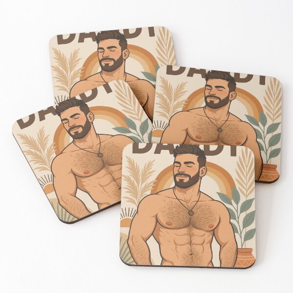 Item preview, Retro Father’s Day Vibes with Bearded Daddy and Rainbows designed and sold by Places On Earth.