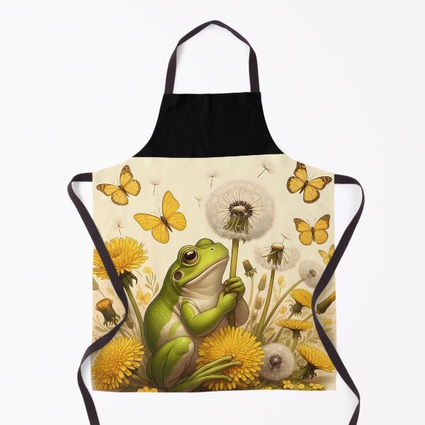 Item preview, Make a Wish – Cute Toad with Dandelions Summer Illustration designed and sold by EmeraldeaArt.