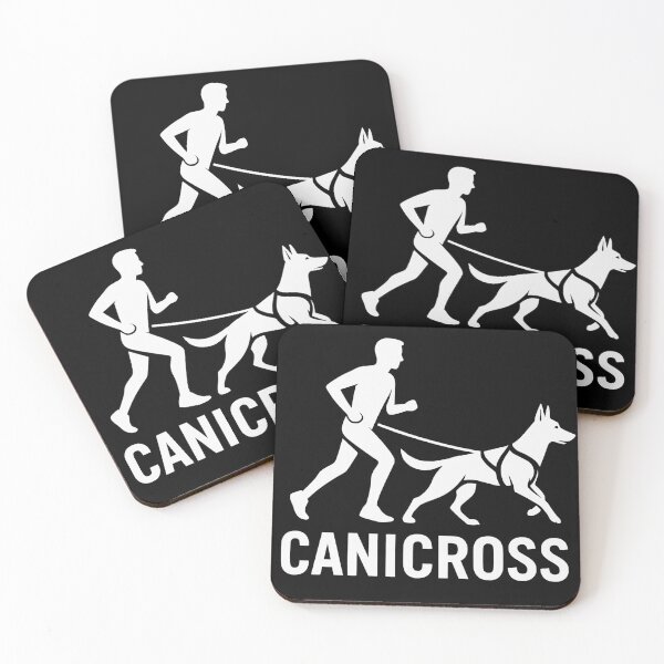 Item preview, Canicross T-Shirt – White Silhouette Runner with Belgian Malinois designed and sold by OTSC.