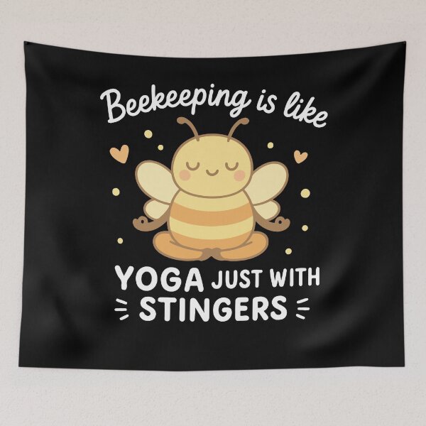 Item preview, Bienen Beekeeper Yoga Just With Stingers designed and sold by LuminOrb.