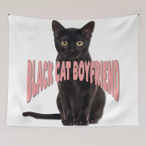 Item preview, Black Cat Boyfriend Print designed and sold by HintOFCabbage_Atelier.
