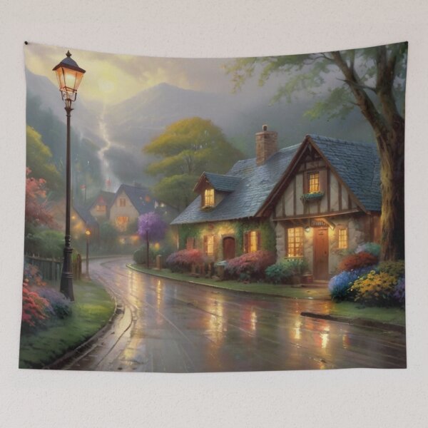 Item preview, Rainy Day Reflections in the Village Street designed and sold by BlareBlare.