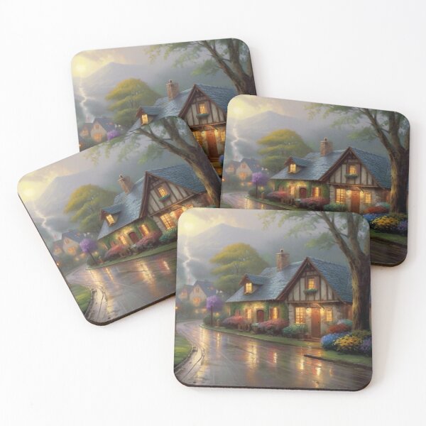 Item preview, Rainy Day Reflections in the Village Street designed and sold by BlareBlare.