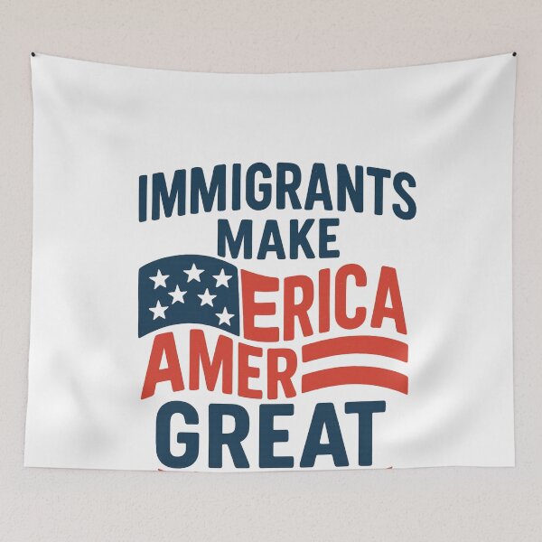 Item preview, Immigrants Make America Great – Bold Patriotism Abolish Ice designed and sold by Aryabek.