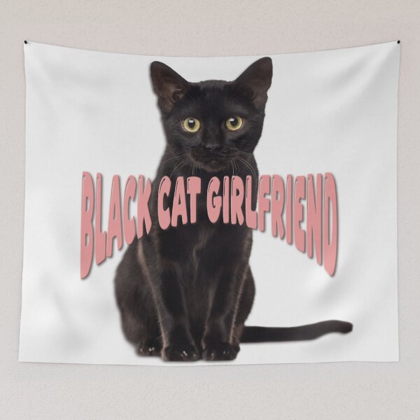 Item preview, Black Cat Girlfriend Print designed and sold by HintOFCabbage_Atelier.