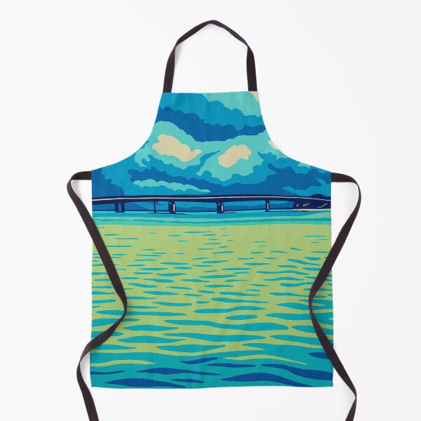 Item preview, Bridge Over Calm Sea | Serene Coastal Landscape - Tranquil Island View designed and sold by GEEEN.