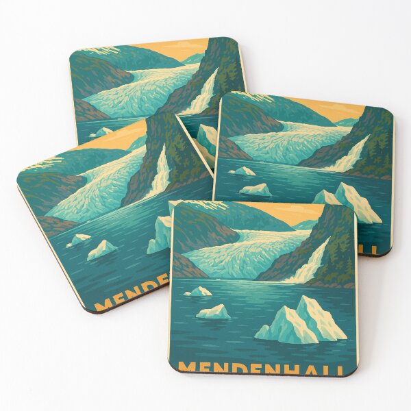 Item preview, Mendenhall Glacier – Sunset Over Icefield and Falls designed and sold by Aryabek.