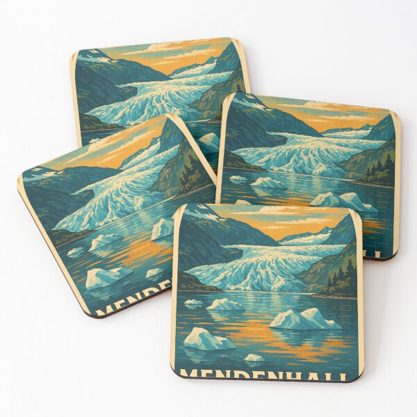 Item preview, Mendenhall Glacier – Scenic Icebergs and Alpenglow designed and sold by Aryabek.