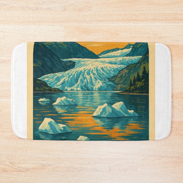 Item preview, Mendenhall Glacier – Scenic Icebergs and Alpenglow designed and sold by Aryabek.