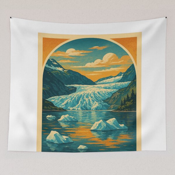 Item preview, Mendenhall Glacier – Scenic Icebergs and Alpenglow designed and sold by Aryabek.
