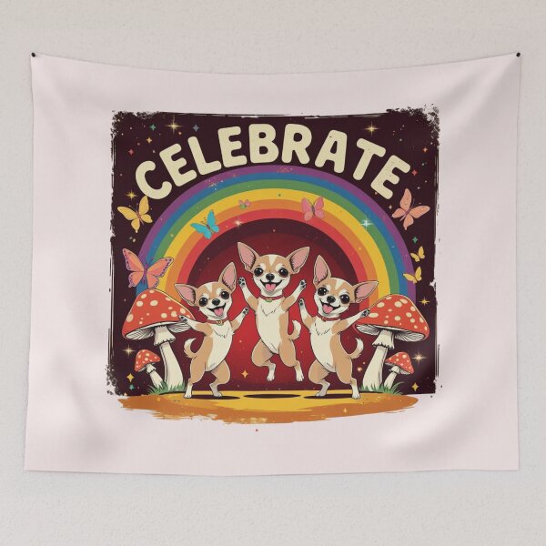 Item preview, Chihuahua Pride Party Under Rainbow designed and sold by Iuqiune.