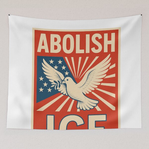 Item preview, Abolish ICE – Liberty Torch Protest Message designed and sold by Aryabek.