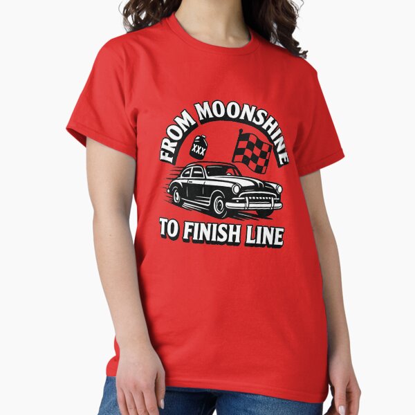 Item preview, From Moonshine to Finish Line – Retro NASCAR T-Shirt designed and sold by SMB Dept..