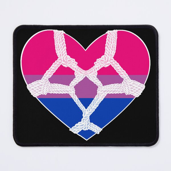 Item preview, Bisexual Heart - Shibari Bondage | Bi Pride - LGBTQIA+ designed and sold by 2nthePink.