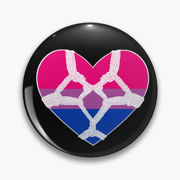 Item preview, Bisexual Heart - Shibari Bondage | Bi Pride - LGBTQIA+ designed and sold by 2nthePink.