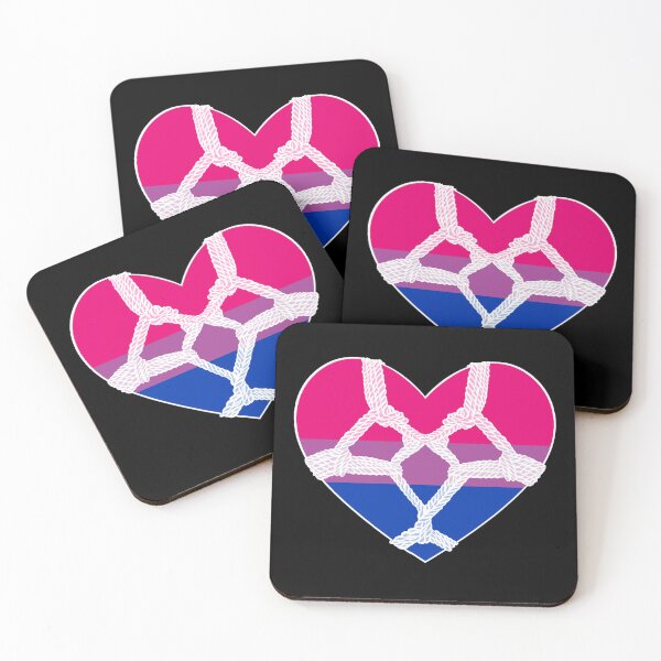 Item preview, Bisexual Heart - Shibari Bondage | Bi Pride - LGBTQIA+ designed and sold by 2nthePink.