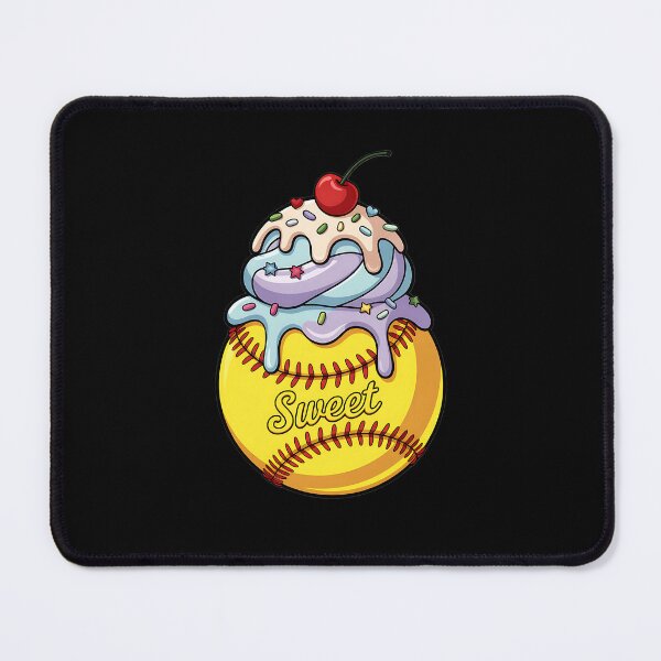 Item preview, Cute Softball with Ice cream melting sprinkles drip softball  designed and sold by diyoor.