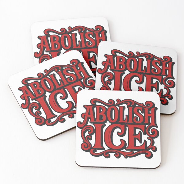 Item preview, Abolish ICE – Red and Black Protest Statement designed and sold by Aryabek.