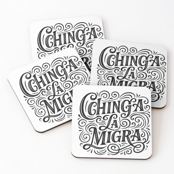 Item preview, Chinga La Migra – Anti-ICE Statement in Gothic Style designed and sold by Aryabek.