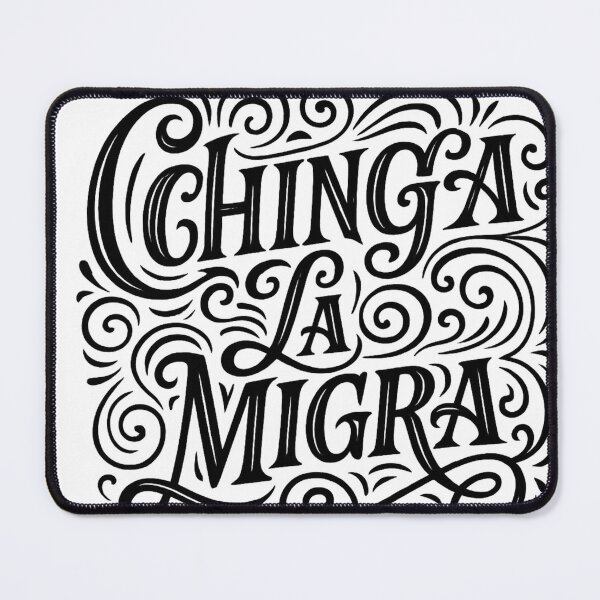 Item preview, Chinga La Migra – Anti-ICE Statement in Gothic Style designed and sold by Aryabek.