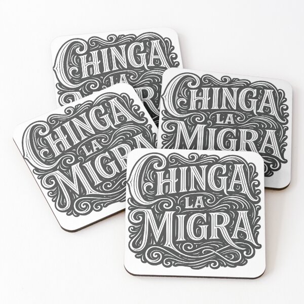 Item preview, Chinga La Migra – Protest Anti Ice with Calligraphy Detail designed and sold by Aryabek.